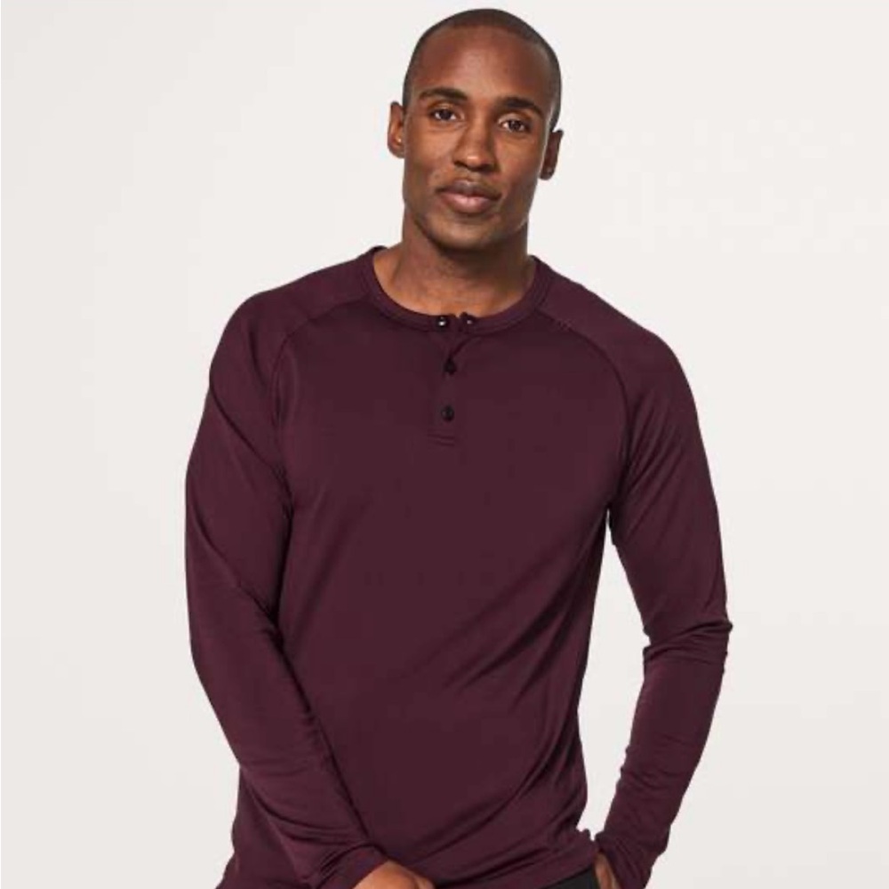 Lululemon Maroon Long sleeve Henley